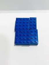 Lego 6 Blue Bricks Building Blocks 2 x 4 Parts