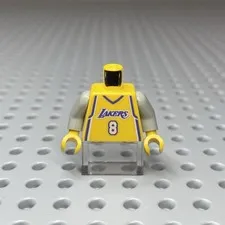 LEGO Vintage Minifigure Torso Kobe Bryant Los Angeles Lakers 8 Jersey Rare