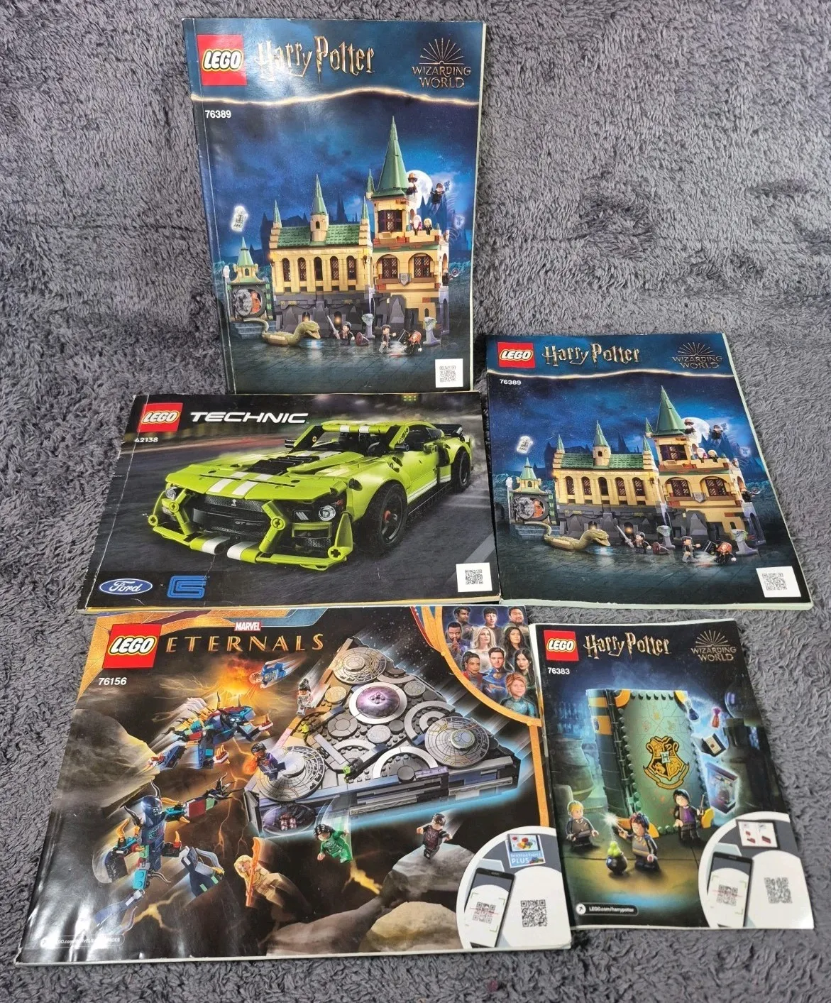 Lot Of 5 Lego Manuals 76389,76389, 42138,76156,76383