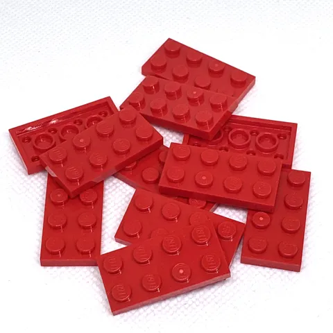 LEGO Parts - Red Plate 2 x 4 - No 3020 - QTY 11