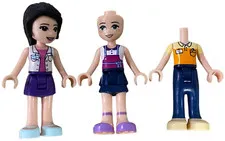 Lot of  3 Lego Friends Mini Figures Missing Pieces
