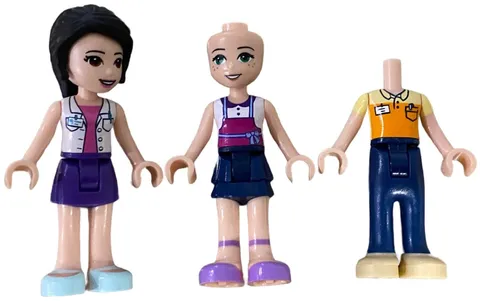 Lot of  3 Lego Friends Mini Figures Missing Pieces