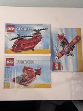 Lego Creator #31003 Red Rotors Helicopter Airplane Boat INSTRUCTIONS ONLY