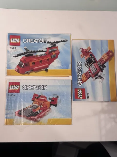 Lego Creator #31003 Red Rotors Helicopter Airplane Boat INSTRUCTIONS ONLY