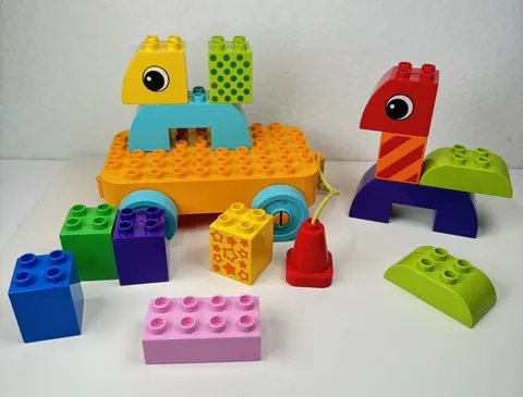 Lego Duplo Toddler Build and Pull Along set (10554) Retired 99% Complete Animals