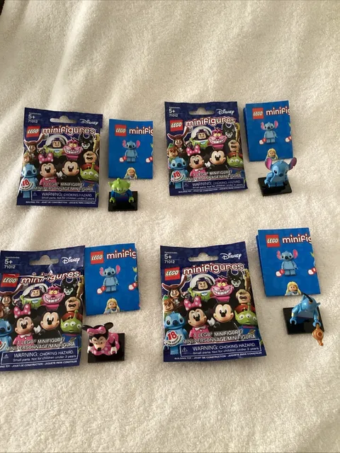 LEGO Minifigures Disney Series 71012 Lot / 4 Minnie Alien Genie Stitch Open Pack