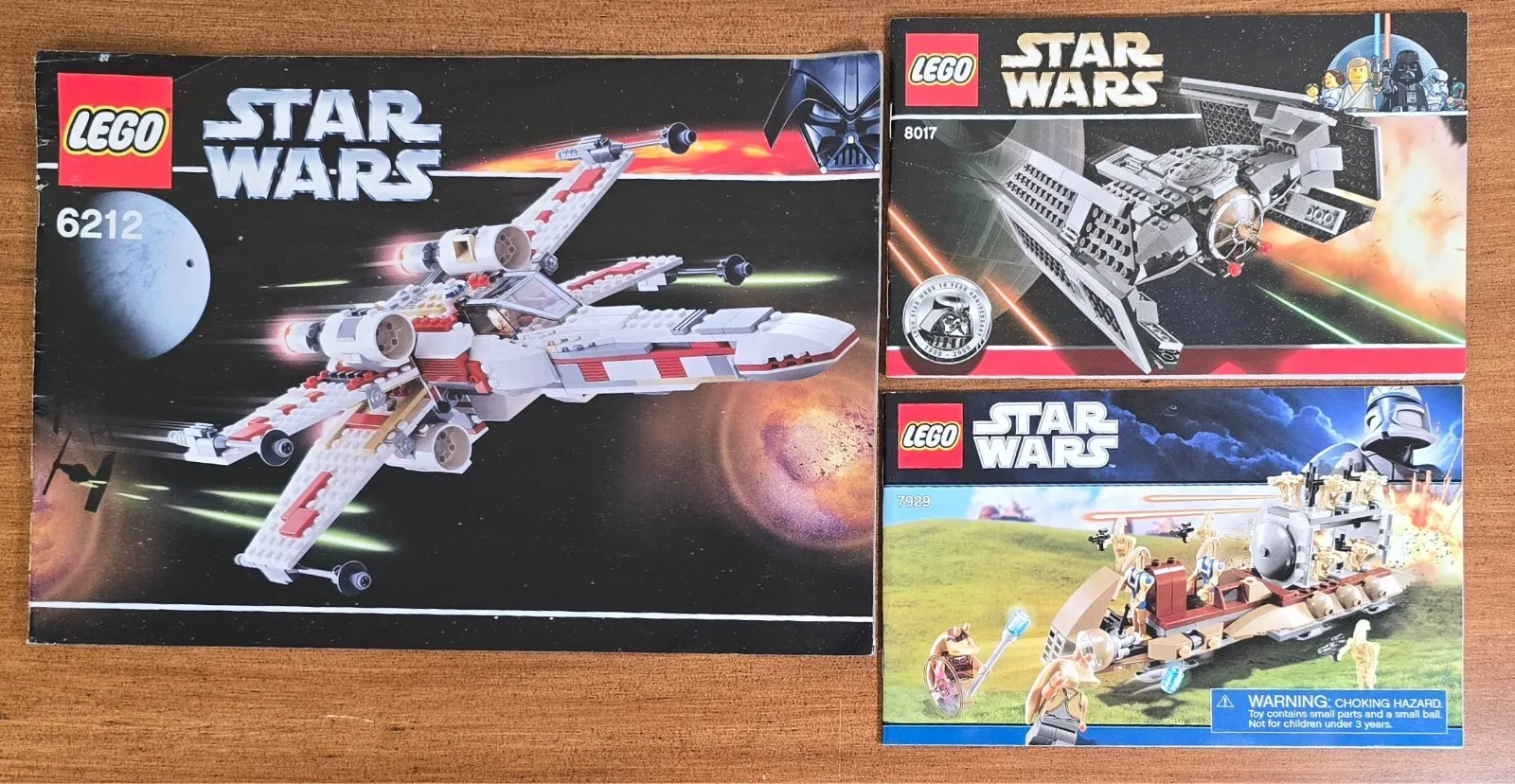 NO BRICKS- LEGO 6212, 8017, 7929 Star Wars Manuals Only Lot-3