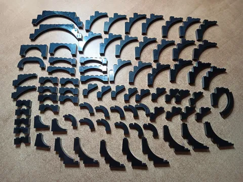 LEGO BULK LOT 80 BLACK BRICK ARCHES 1X12X3 1X6X2 1X6 1X4 1X3 1X3X2 1X5X4 1X5X2