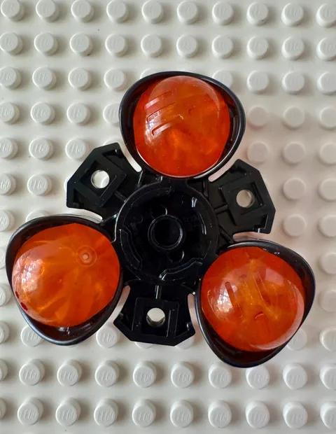 LEGO Vehicle, Spinjitzu Minifigure Stand w 3 Ball Hard Plastic 19mm Trans-Orang