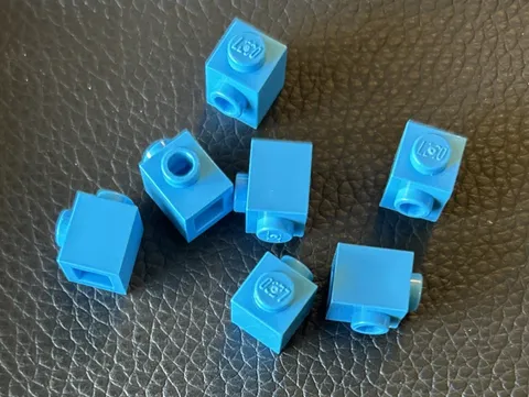 LEGO 1x1 Brick with Stud on One Side Part 87087 Brick Dark Azure Lot Of 7
