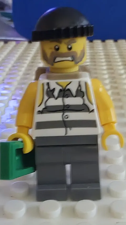 lego minifigure city Police Crook Bandit Prisoner Swamp Cty0448 Backpack