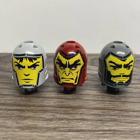 Lego Knights Kingdom Lot Of 3 Heads Only