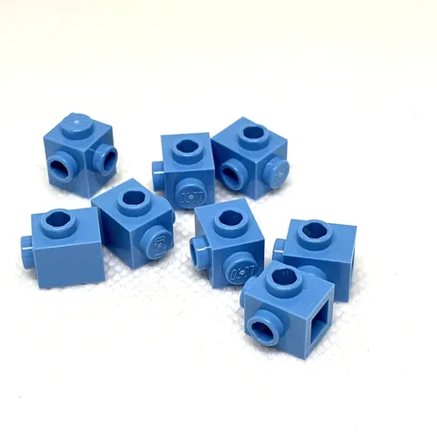 LEGO Parts - Medium Blue Brick 1 x 1 Studs 2 Sides, Adjacent - No 26604 - QTY 8