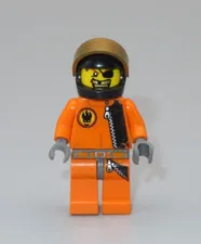 LEGO Agents Gold Tooth in helmet minifigure 8635