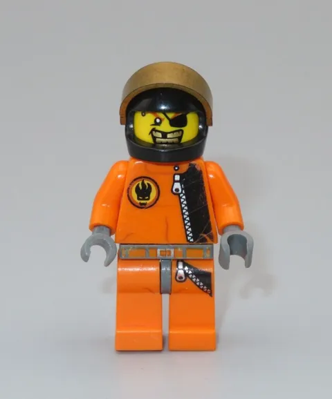 LEGO Agents Gold Tooth in helmet minifigure 8635