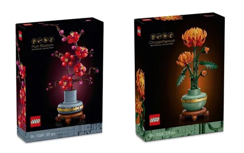 LEGO Bundle Plum Blossom & Chrysanthemum - 10368 10369 Icons - New - AU 