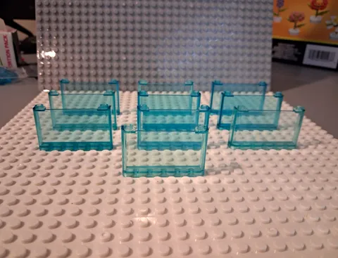 LEGO Windscreen 1 x 6 x 3. In Light Blue. Lot Of 10