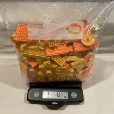 Legos 1.5lbs Assorted & Random Orange & Yellow Pieces & Parts