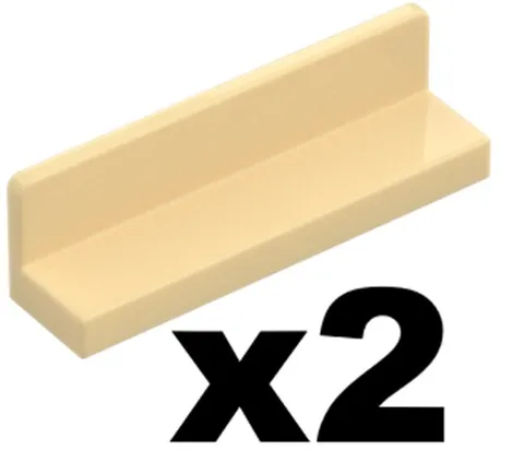 Lego Part 30413 Tan PANELS 1 x 4 x 1 Qty 2 TN4
