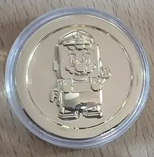 LEGO SUPER MARIO COLLECTIBLE COIN - GOLD COLOR ORIGINAL PACKAGE WITH COIN CASE