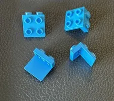 LEGO 44728 Dark Azure Bracket 1 x 2 - 2 x 2 Lot 4 Pieces