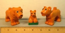 Vtg LEGO Duplo Lion Family Safari Zoo Lot of 3 pcs.