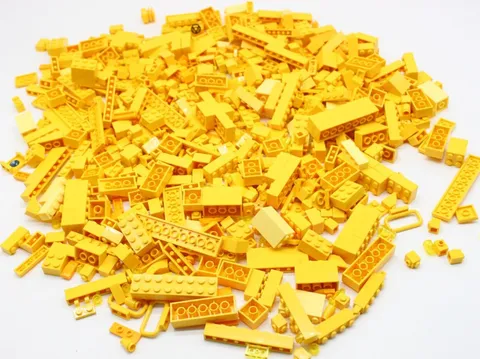 LEGO DARK & LIGHT YELLOW 1 Pound 10 Ounces Bulk Lot Bricks Special Parts Pieces