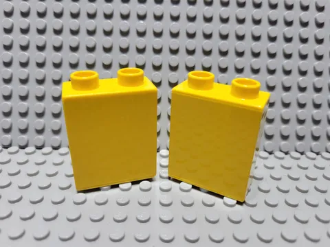 LEGO Duplo Lot of 2 Yellow 1x2x2 Building Brick Pieces