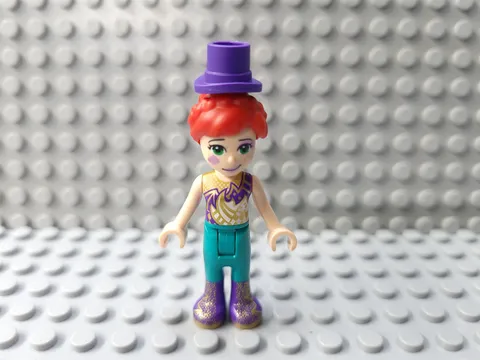 New LEGO Friends Mia Magic Minifigure Dark Purple Top Hat