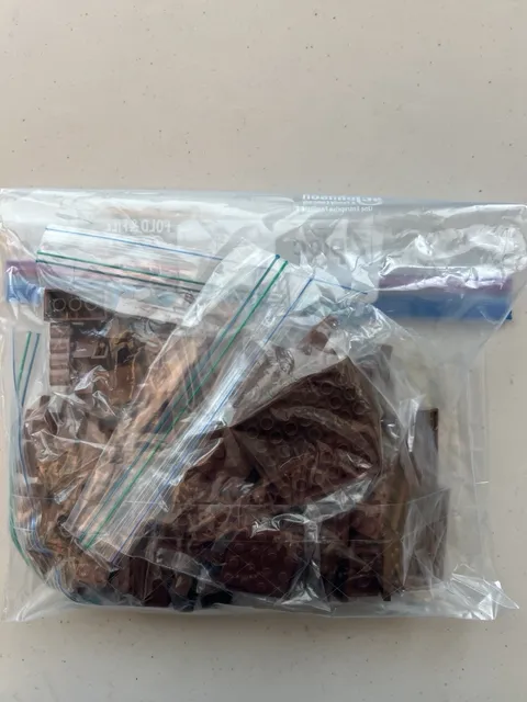 Lego Brown Bricks And Pieces 0.5lb Bulk Lot