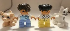 Lego Duplo People Family With Kitty And Piggy