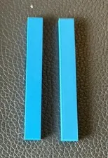 Lego Lot 2 Tile Flat Smooth 1 x 8 Stud Pieces 1x8 Part #4168 Dark Azure