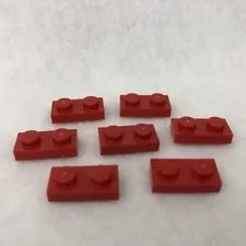 LEGO 3023 Red Plate 1 x 2 (x7)
