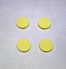 Lego Lot Of 4 Cool Yellow 2x2 Round Flat Tiles Tile City Part