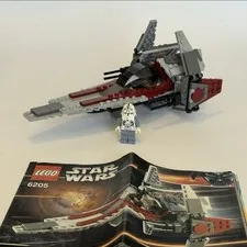 LEGO Star Wars 6205 V-Wing Fighter 100% Complete w/ Minifigure & Manual