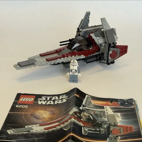 LEGO Star Wars 6205 V-Wing Fighter 100% Complete w/ Minifigure & Manual