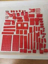 77 Vintage 1980s Red Lego Lot