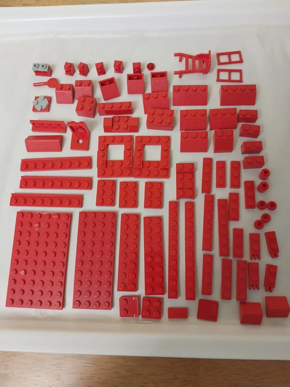 77 Vintage 1980s Red Lego Lot