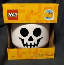 LEGO Skeleton Storage Head Container Small Size NIB-White-  Great for Storage!
