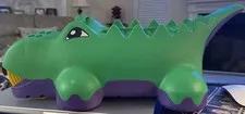 T129-Lego Duplo Block-O-Dile Vacuum Sweeper Storage Crocodile Alligator 2004