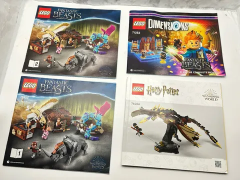 4 Lego - Instruction Manuals Only - WIZARDING WORLD & FANTASTIC BEASTS
