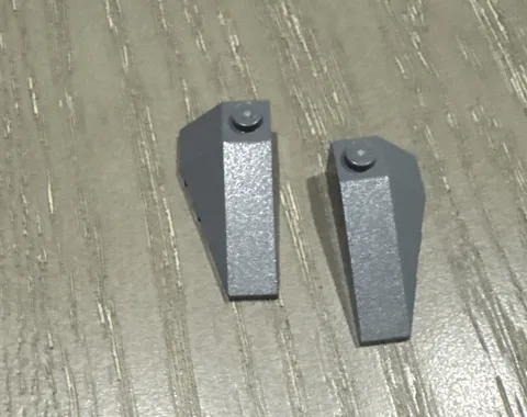 LEGO Wedge 2 x 4 Triple Right (43711) & Left (43712) Dark Gray