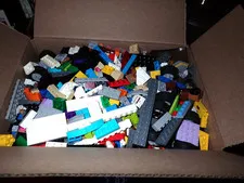 5lb Pounds Box of Legos Mixed Lot Bricks Pieces Parts with Minifig