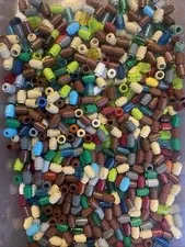 LEGO BULK LOT Of Hundreds As Pictured MIXED COLORS 1X1 ROUND BRICKS #3062