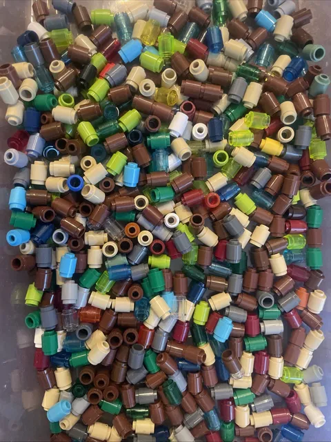 LEGO BULK LOT Of Hundreds As Pictured MIXED COLORS 1X1 ROUND BRICKS #3062