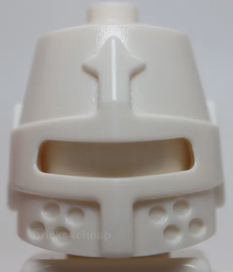 Lego White Minifigure Headgear Helmet Castle Closed with Eye Slit