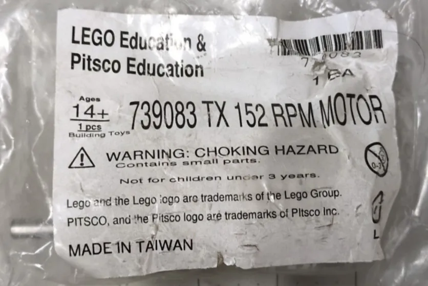 NEW Lego Education Pitsco #739083  152 RPM Motor  - NEW sealed in original pkg