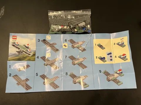 LEGO 40049 Mini Sopwith Airplane 100% Complete w/ Instructions