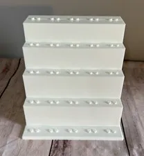 White Tiered 4-Step Minifigure Display Stand for Lego /Alt Brands 3D Printed