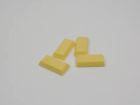 LEGO Lot of 4 Yellow Ingot Treasure Bar Accessory Minifig S4